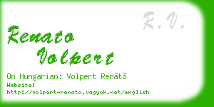 renato volpert business card